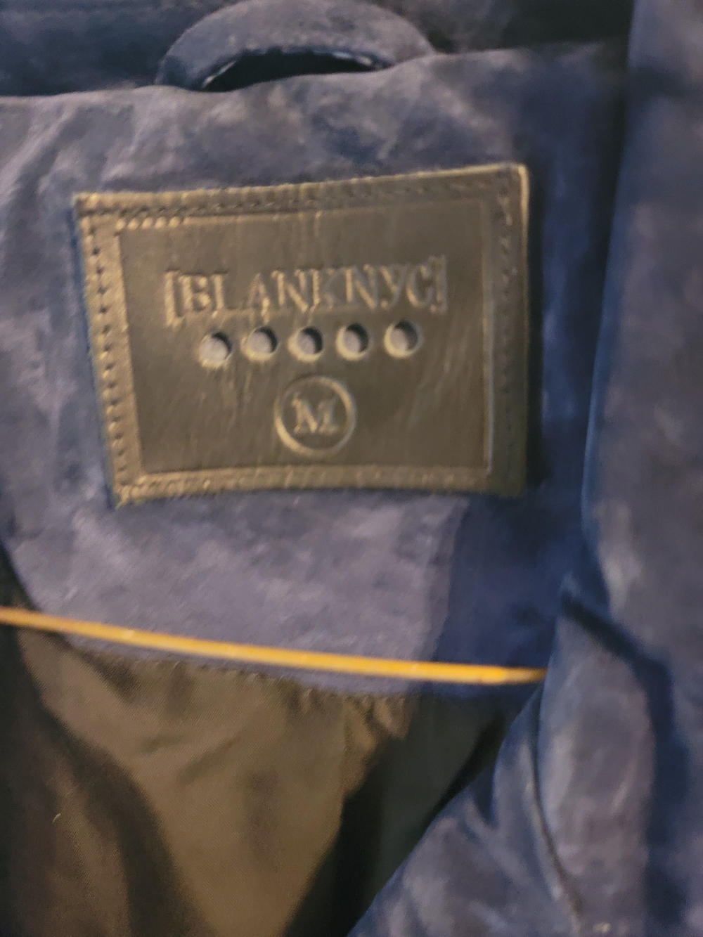 Blank NYC Navy Blue Suede Moto Jacket - Picture 4 of 4